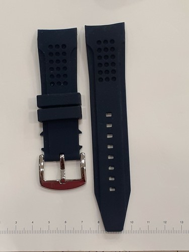 Cinturino gomma blu per orologio ansa rinforzata 24mm tipo nautica silicone  | eBay