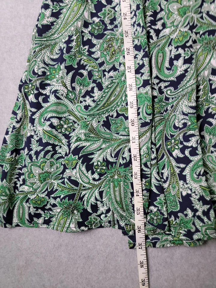 Banana Republic womens green paisley floral print sleveless dress Size 4 - Image 3 of 4