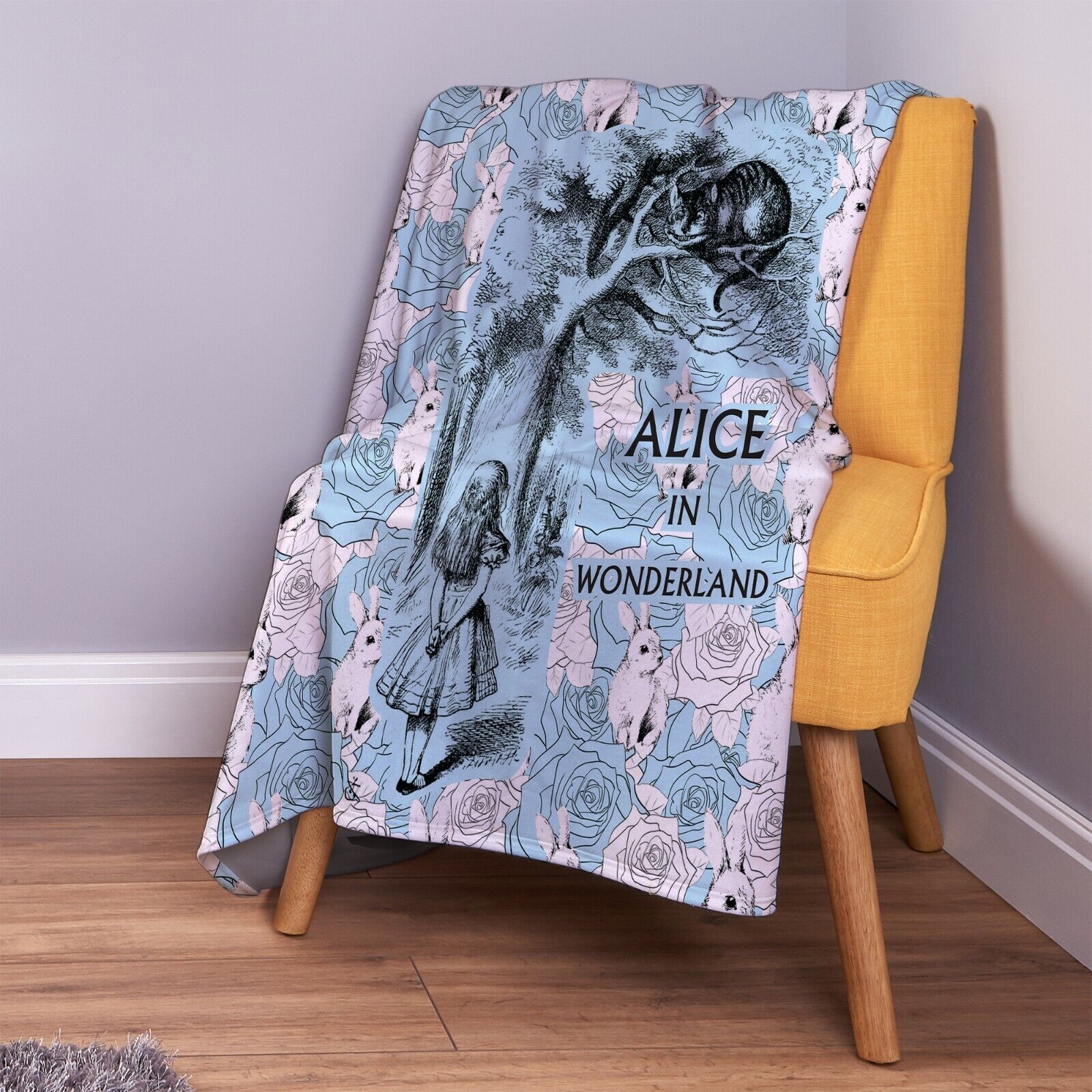 Large Warm Sofa Fleece Throw Alice In Wonderland Print Soft Bed Blanket Chair For Sale Online EBay