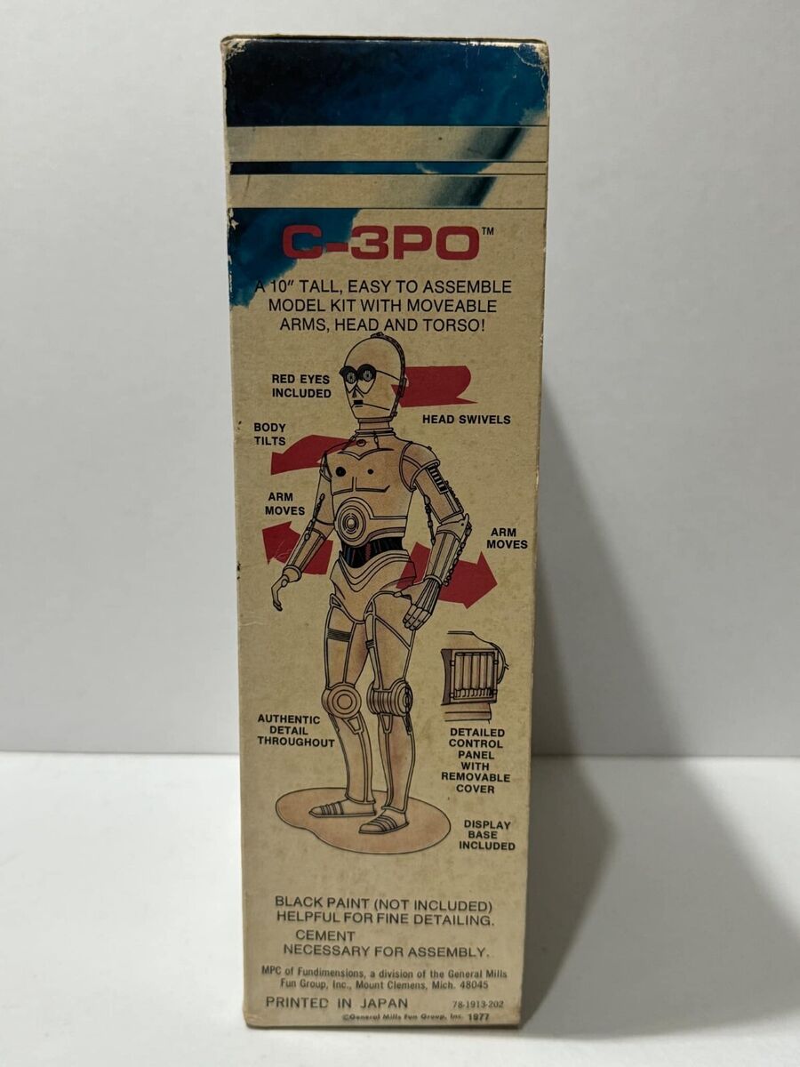 Vintage 1977 C-3PO Takara Revell MPC Unbuilt Kit Sealed Bag Vintage 1977 C-3PO Takara Revell MPC Unbuilt Kit Sealed Bag