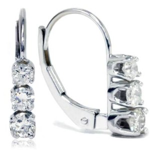 1/2ct 3-Stone Real Diamond Earrings 14K White Gold - Click1Get2 Coupon&set=par&set=par1&set=par1