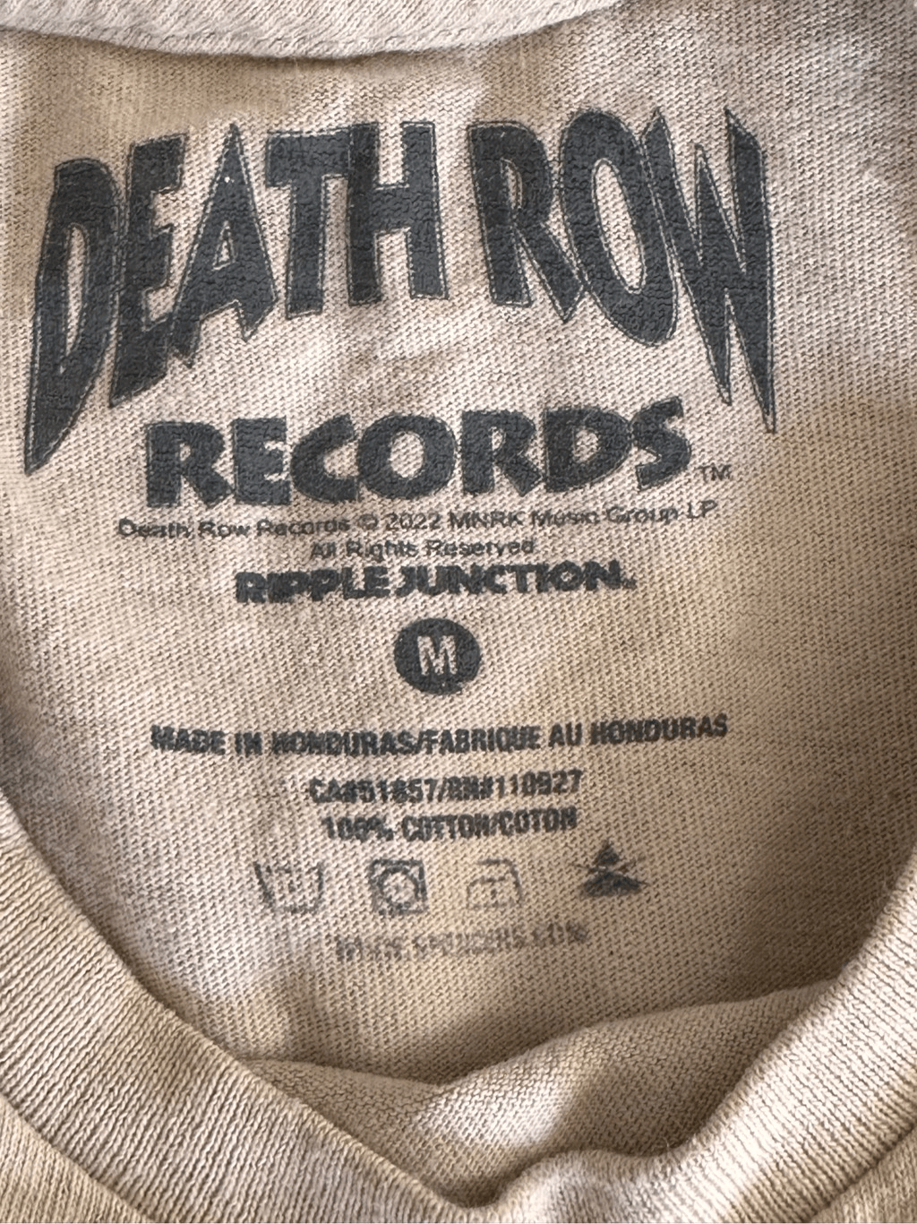 FILA T shirt grafica manica corta Ripple Junction Death Row Records taglia media
