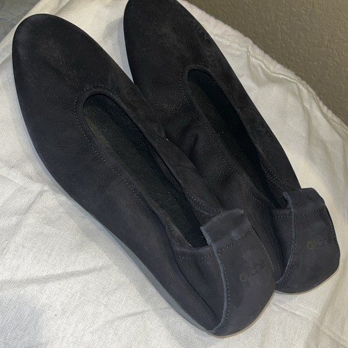 ARCHE Black Nubuck Suede Leather LAIUS Elasticized Ballet Flat FRANCE EU 49, 9 - Picture 5 of 9