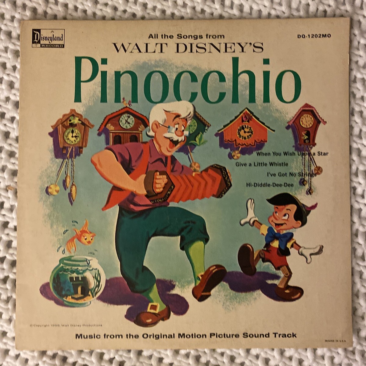 1963 Disneyland Record Walt Disney's Pinocchio Vinyl Record | eBay