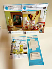 LOT 4 MARTHA STEWART CRAFTS GLASS PAINT SQUEEGEES ADHESIVE STENCILS SILKSCREENS