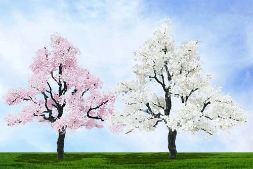 MP SCENERY 1 Blossom Cherry O Scale Architectural Model Trees Railroad Layout - Image 2 of 2
