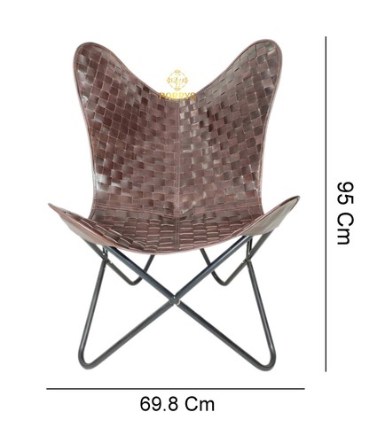 Designer Texture Butterfly Chair – Brown Home & Office Comfortable Chair PL2-219 - 第 6/6 張圖片