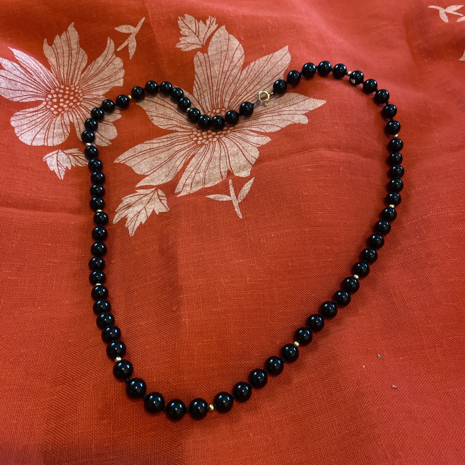 Stylish Black Onyx Beaded Elegant Necklace for Men and Women