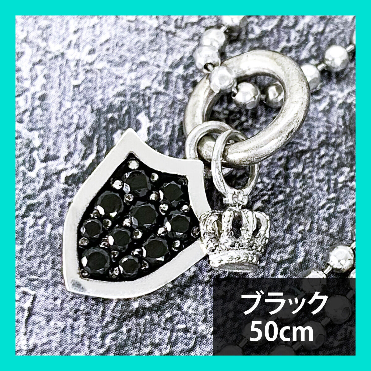 Justin Davis Shield Dog Tag Necklace SNJ163 Black Cz Stones Justin Davis Shield Dog Tag Necklace SNJ163 Black Cz Stones