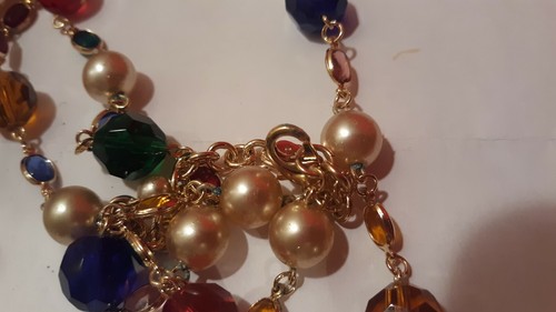 Joan Rivers QVC Tschechische Glasperlen Perlen facettierte Halskette goldfarben neu ohne Box✞ - Bild 7 von 9