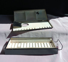 George Rowney Metal Watercolour Paint Box Folding Palette Lid Winston Churchill