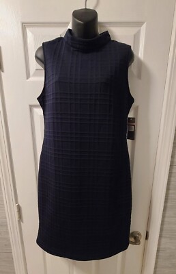 Sharagano Women Size 10 Bodycon Dark Navy Blue Dress NWT