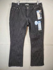 LEE RIDERS Slender Stretch Mid-Rise Boot Cut Women Sz 16M Black Denim 36x31 NEW