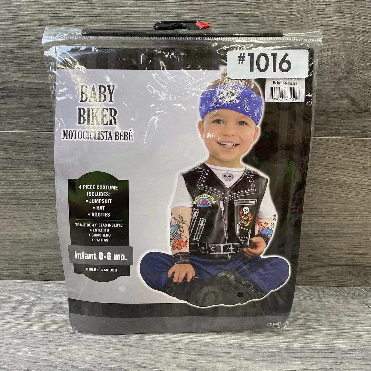 Baby Biker Boy Motorcycle Club Fancy Dress Halloween Toddler Child Costume  0-6M