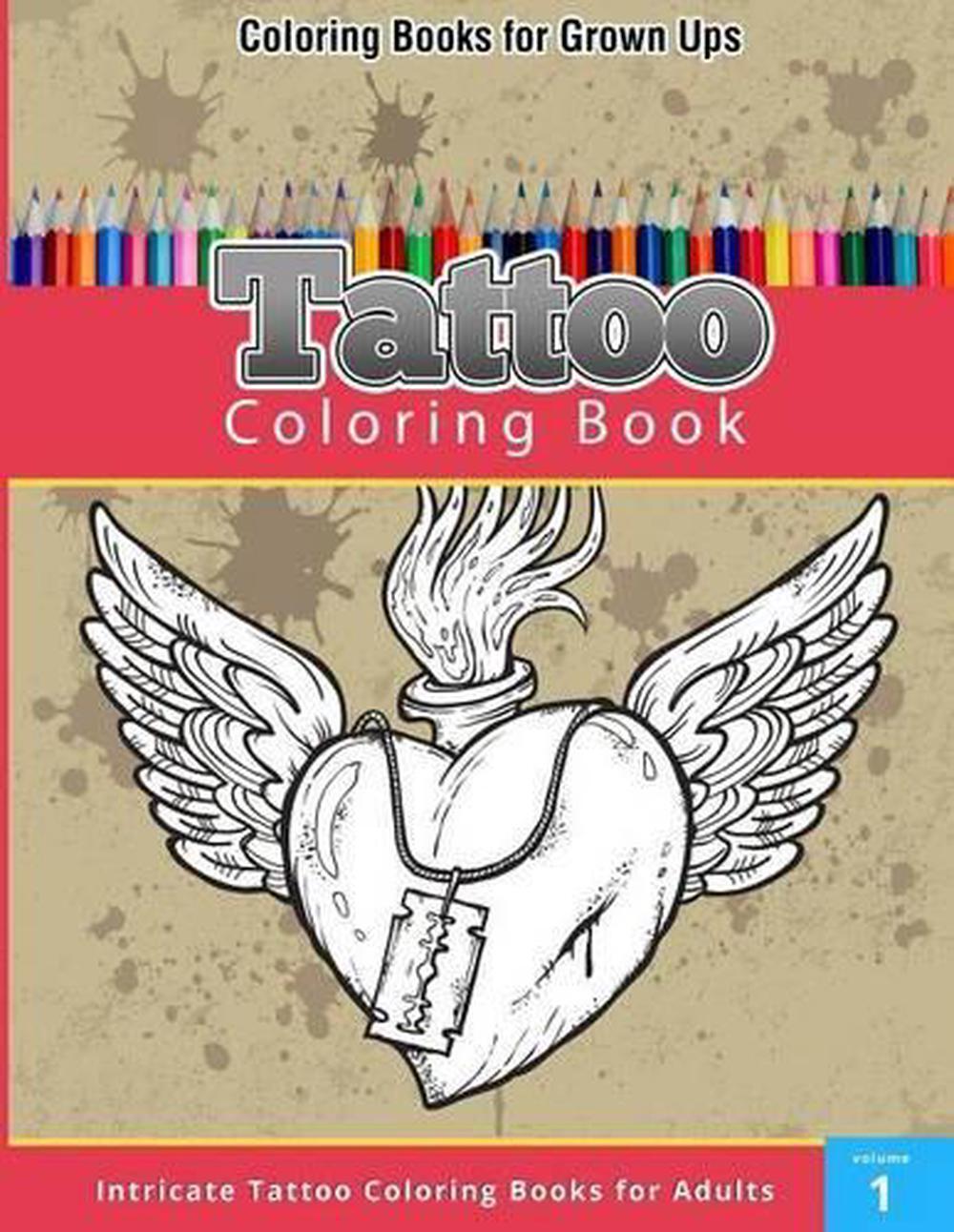 Tattoo Coloring Book: Tatoo Coloring Book by Chiquita Publishing ...