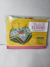 Buds  Blooms Pincushion Kit With NO Chart Green Floral CrossStitcher