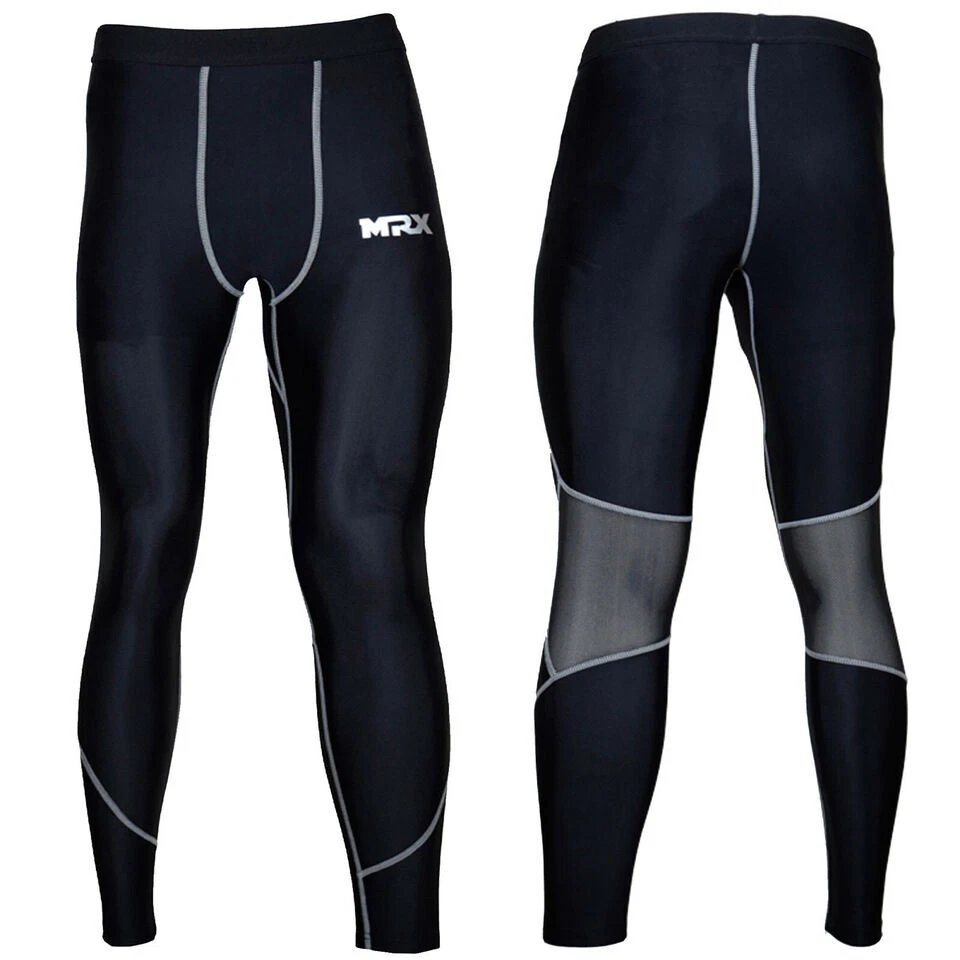 Mens Compression Baselayer Tights Pants Basketball Gym Sportswear Wicking Bottom - Image 4 of 4