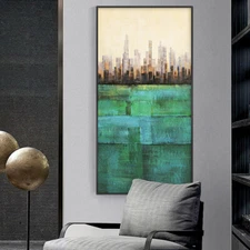 Porch Decorative Painting Literary City Abstract Home Hanging Painting Spray