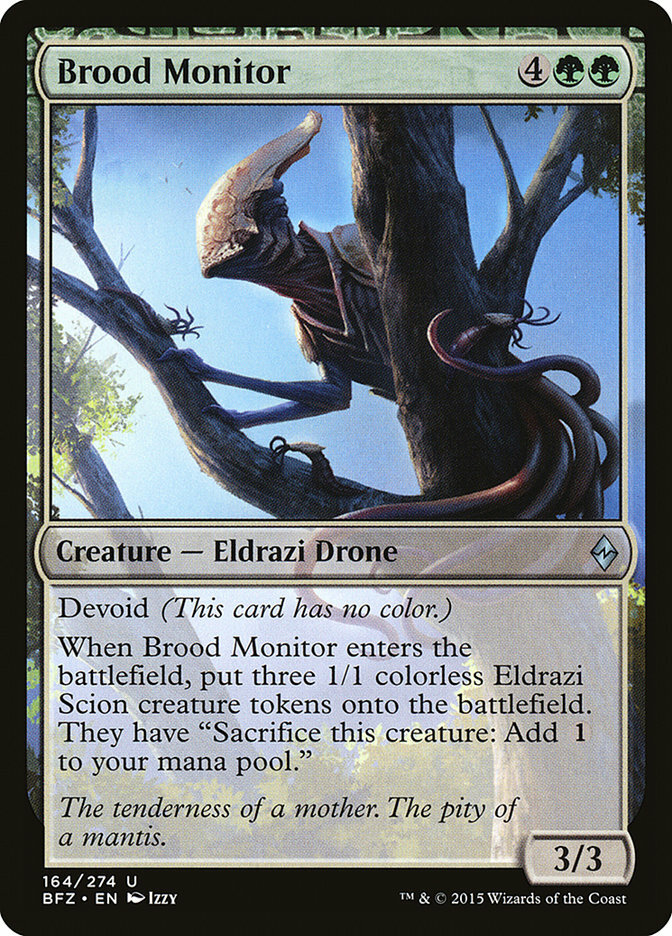 4 Brood Monitor 4x x4 - NM - Battle for Zendikar - SPARROW MAGIC mtg