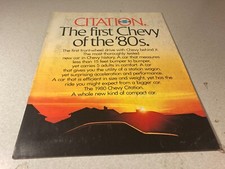 Vintage 1980 Chevrolet Citation Car Dealer Brochure Vintage 1980 Chevrolet Citation Car Dealer Brochure