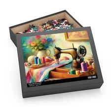 Vintage Sewing Machine 500-Piece Jigsaw Puzzle – Perfect Gift for Mindfulness