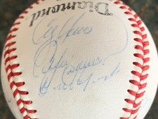 1993 REDSOX TEAM ANDRE DAWSON, MO VAUGHN and Bill Lee INSCRIBED  DIAMOND BALL