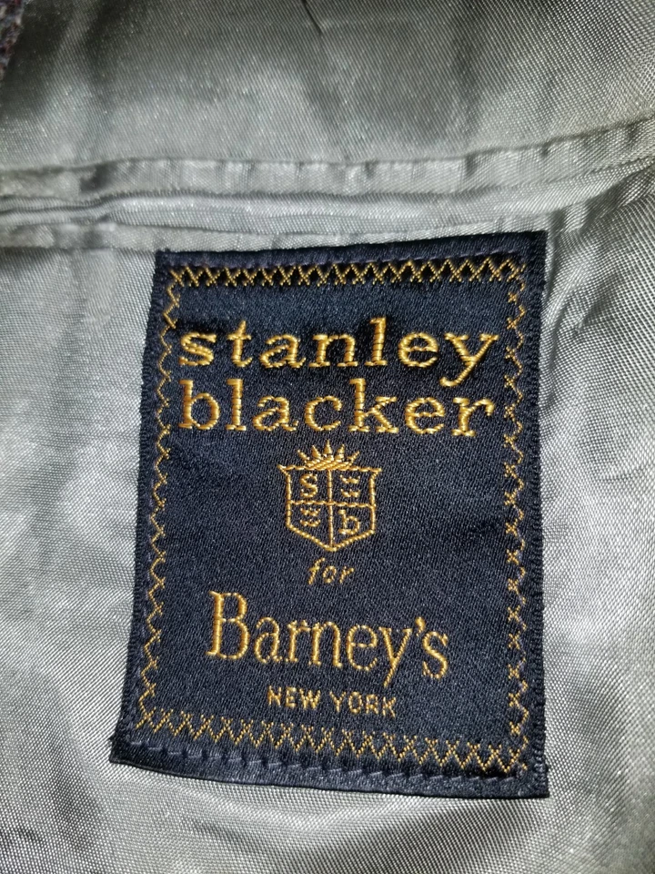 Blazer Abrigo Deportivo Barney's Vintage 40R Western Marrón Tweed Parche en el Codo Chaqueta  Foto 3 de 4