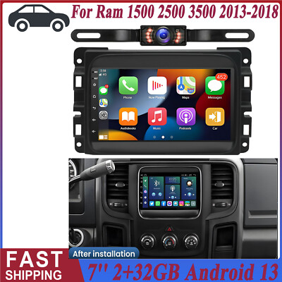 7'' Fit For Carplay For Dodge RAM 1500 2500 2013-18 Android 13 Car Radio Stereo