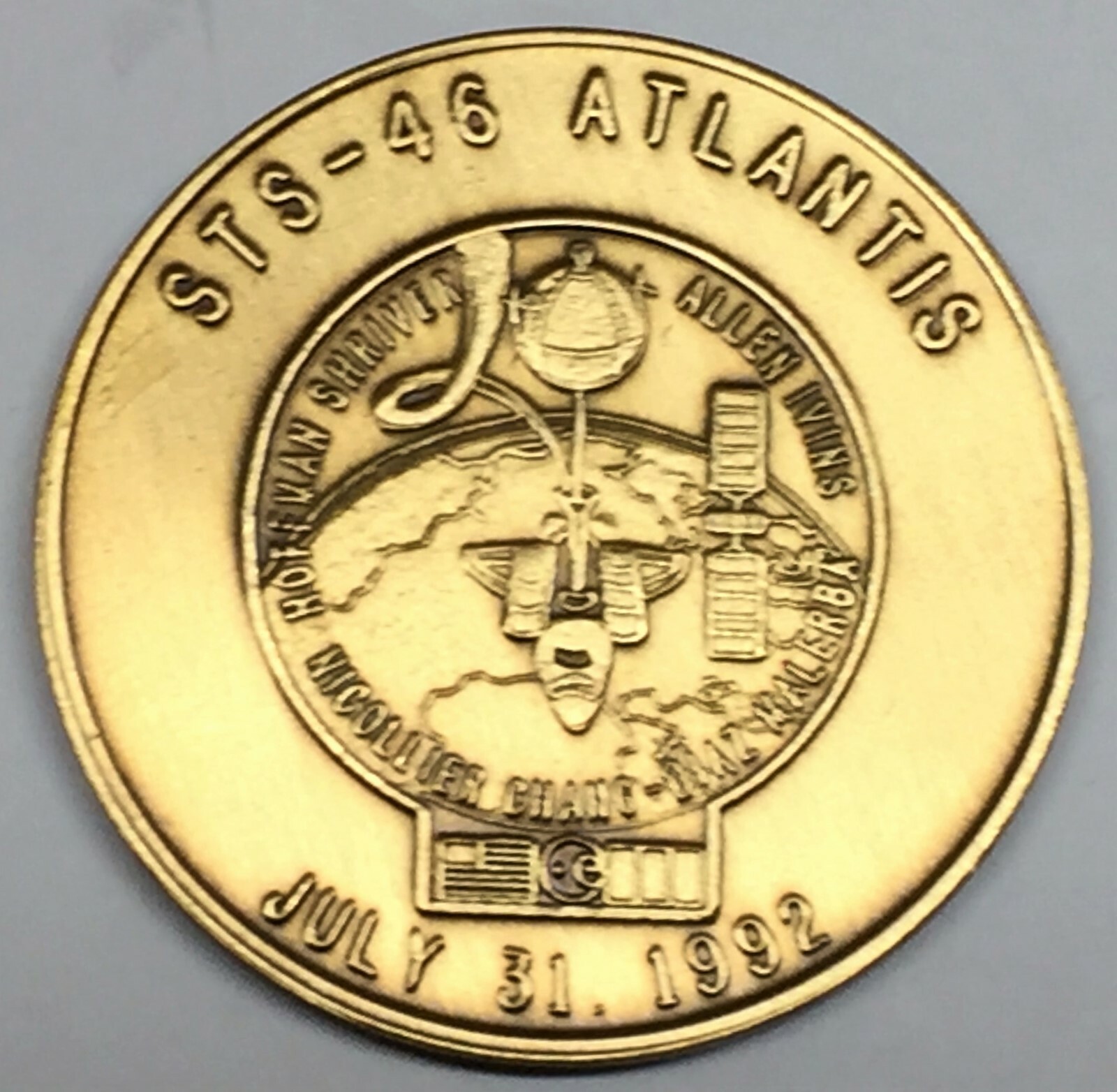 N046 NASA SPACE SHUTTLE COIN / MEDAL, ATLANTIS STS46 eBay