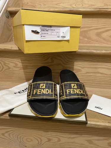 fendi slides yellow