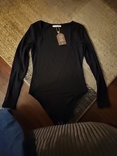 REO RIA Women's Size S Bodysuit /Square Neck/ Long Sleeve