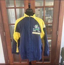 Vintage APEX ONE Notre Dame Fighting Irish Men's Large Jacket 90s Rare