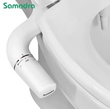 Bidet Fresh Water Spray Kit Non Electric Toilet Seat Attachment with Dual Nozzle
