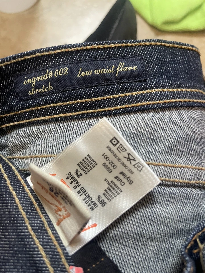 SERFONTAINE ЖЕНЩИН ЭЛАСТИЧНОЙ FOX ДРЕНАЖ ТРУБЫ ЗВЕЗДНОЙ ПЫЛИ СТИРКА ##W36685SD РАЗМЕР 27 L30 W - Изображение 4 из 4