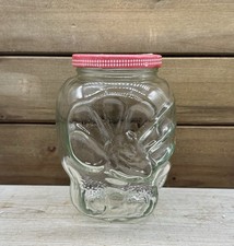 Kraft Strawberry Jam Dinosaur Jar Triceratops Clear Glass with Lid ~ Vintage
