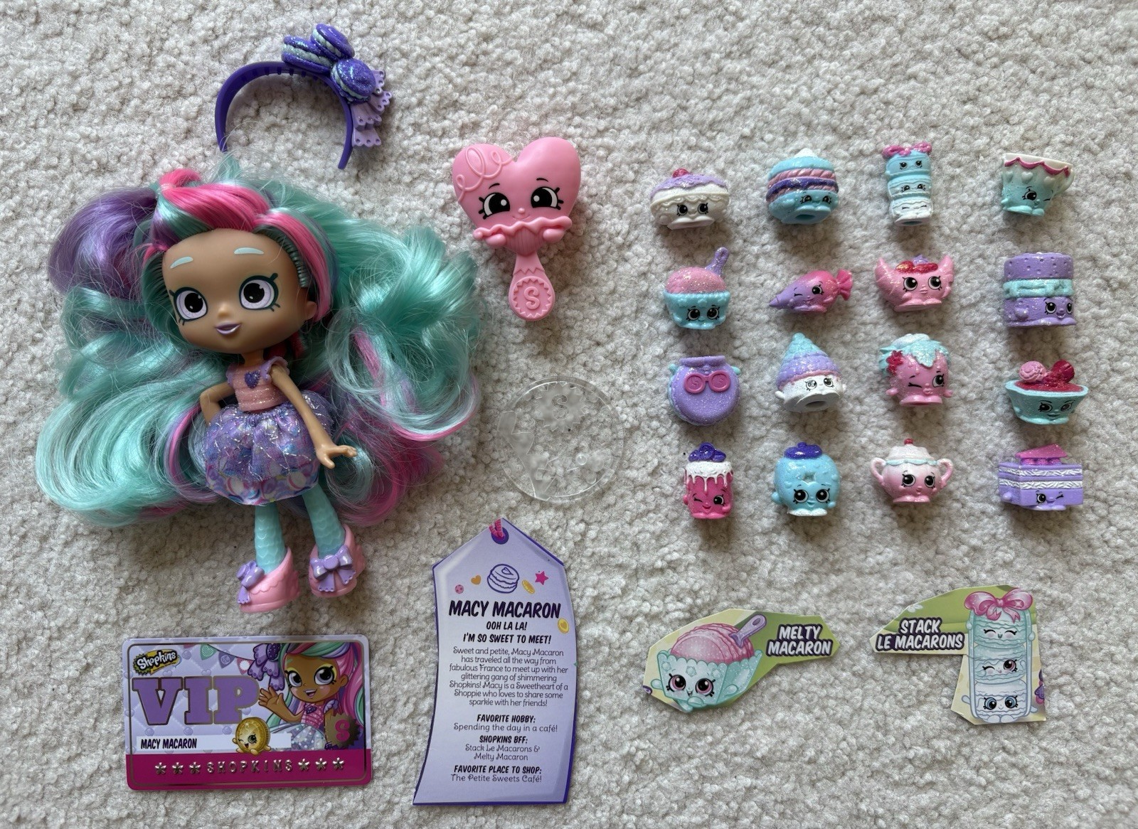 Shopkins Shoppies Food Fair MACY MACARON Super Shopper Pack 
