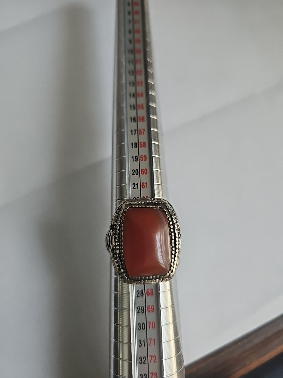 STERLING SILVER RUBY RING. Size 11 - image 1