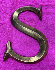 Gold Letter S Wall Decor Sign Plaque Decorative Wall Hanging