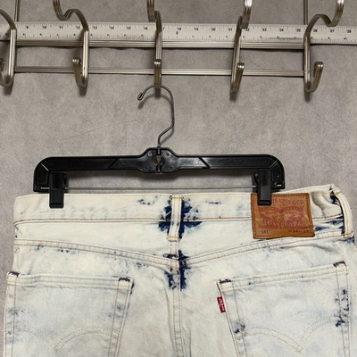 #ad Levi#x27;s 541 Jeans Men 34x34 Blue Whit Tie Dye Athletic Taper Denim Fray Acid Wash $28.11