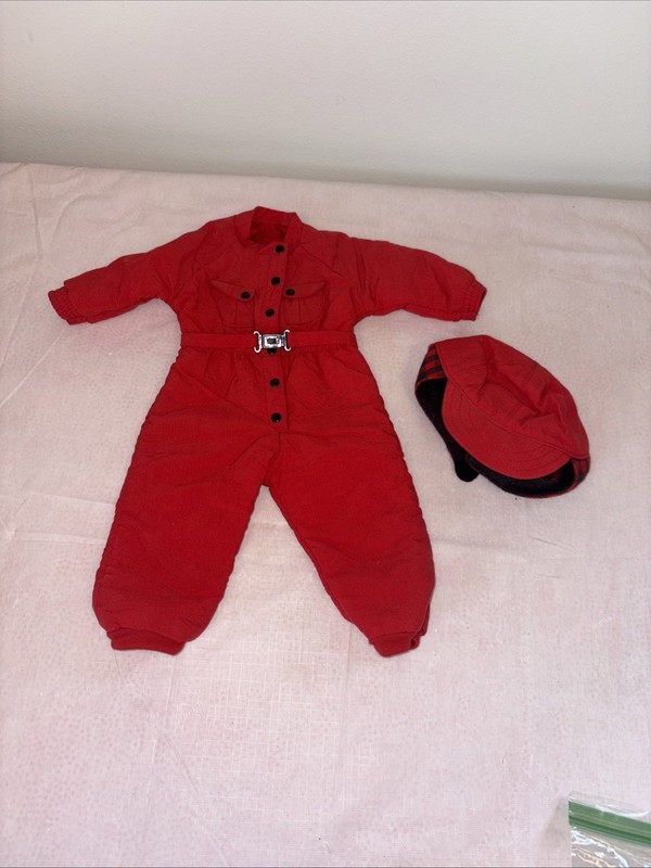 American girl doll cothing, Vintage , RED, SLED AND SNOW OUTFIT No Tags