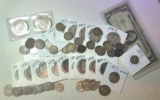 $100+ Worth Coin Lot Mystery Grab Bag (Silver, Type Coins, Key Dates, Currency)