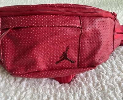 Nike Air Jordan Red  Belt Bag Fanny Pack with Zipper Accent