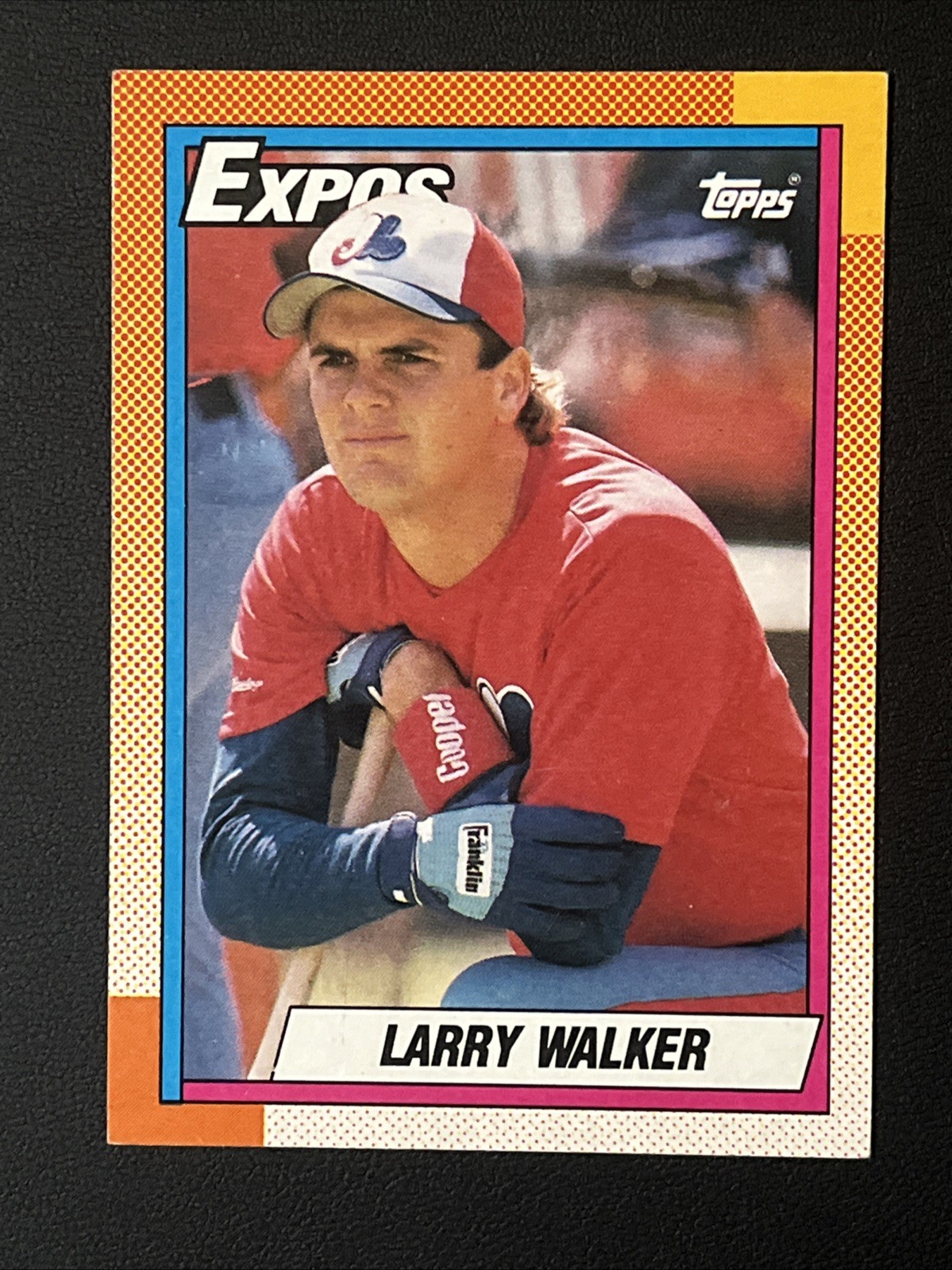 🔥1990 TOPPS #757 LARRY WALKER MONTREAL EXPOS, ROCKIES ROOKIE BASEBALL CARD🔥