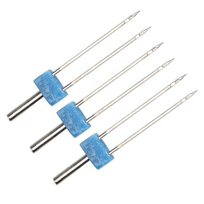 3Pcs Double Needles Pins Stainless Steel Threading And Hooking Stitches Sewing