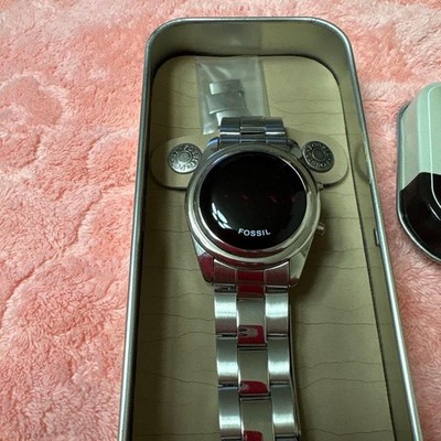 Vintage Fossil 2002 Jr-7750 SS Men's RARE Red LED Silver Digital