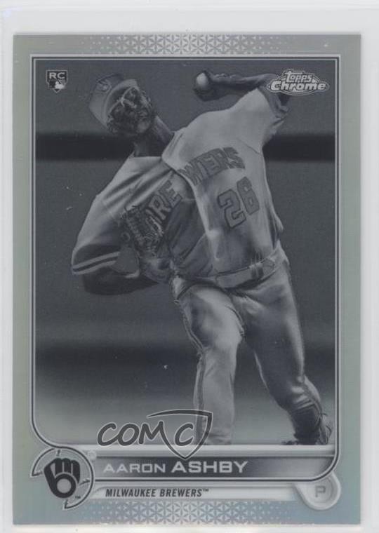 2022 Topps Chrome Negative Refractor Aaron Ashby #80 0a9v
