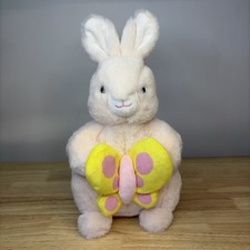 FAO Schwarz 12" Glow Brights Bunny with Butterfly Plush Spring Easter Sounds