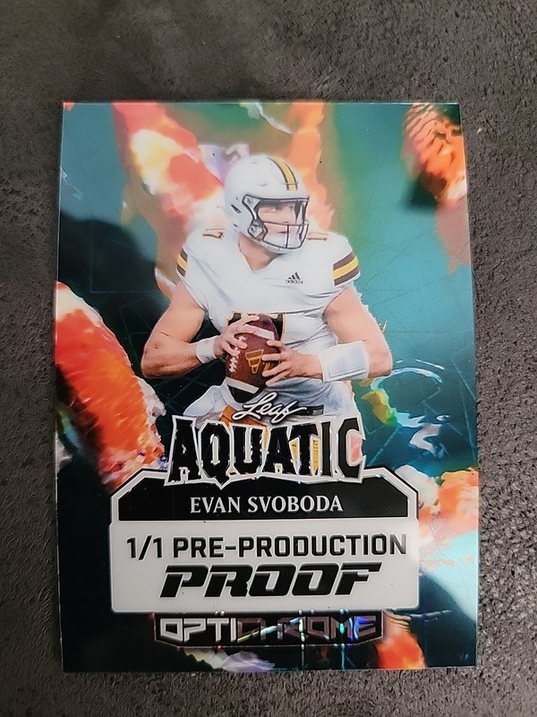 2025 Leaf Optichrome Rookie 1/1 Pre-Production Proof Evan Svoboda