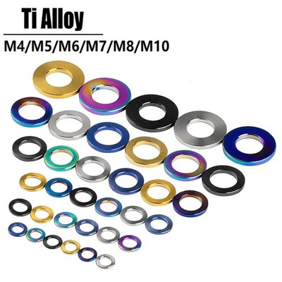 Titanium Flat Washers Spacers Gasket M4 M5 M6 M7 M8 M10 Motorsport Ti Alloy