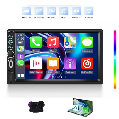 #ad 7quot; Double Din Apple Carplay Android Auto Car Stereo Radio Bluetooth Touch Screen $38.99